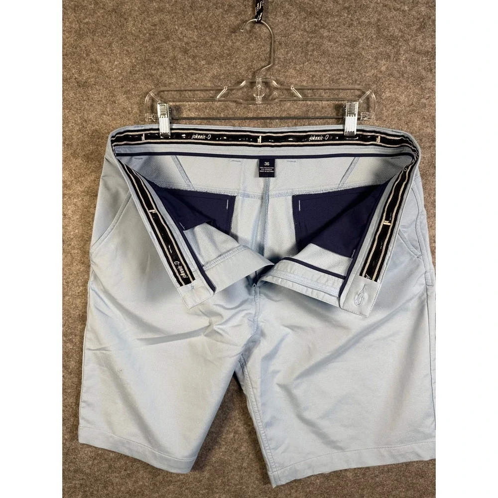 Johnnie-O Sterling Mens Golf Shorts Light Blue Stretch‎ JMSH1070 Size 36